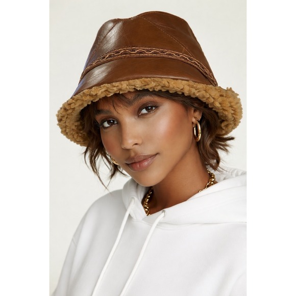 Dormant Pacific co Other - Vintage Fedora Dorfman Pacifica Co Leather Fur Made in USA Sz XL Hat